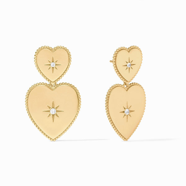 Heart Statement Earring - Cubic Zirconia