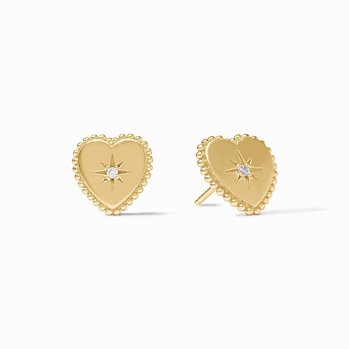 Julie Vos Heart Stud, Cubic Zirconia