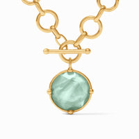 Julie Vos Honeybee Statement Necklace, Iridescent Aquamarine Blue