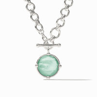 Julie Vos Sterling Honeybee Demi Necklace, Iridescent Aquamarine Blue