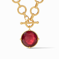 Julie Vos Honeybee Statement Necklace, Iridescent Ruby Red