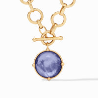 Julie Vos Honeybee Statement Necklace, Iridescent Tanzanite Blue
