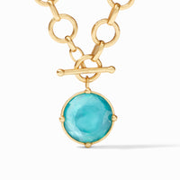 Julie Vos Honeybee Statement Necklace, Iridescent Bahamian Blue