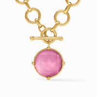 Julie Vos Honeybee Statement Necklace, Iridescent Tourmaline Pink