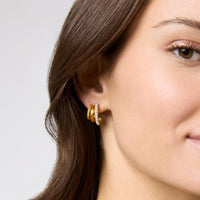 Hydra Triple Hoop in Pearl