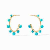 Julie Vos Hydra Stone Hoop, Turquoise Blue