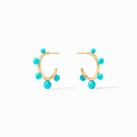 Julie Vos Hydra Stone Hoop, Turquoise Blue