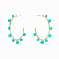 Julie Vos Hydra Stone Hoop, Turquoise Blue