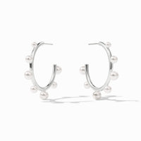 Julie Vos Sterling Hydra Stone Hoop, Pearl