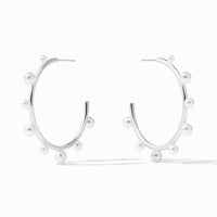Julie Vos Sterling Hydra Stone Hoop, Pearl