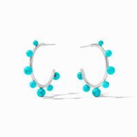 Julie Vos Sterling Hydra Stone Hoop, Turquoise Blue