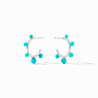 Julie Vos Sterling Hydra Stone Hoop, Turquoise Blue