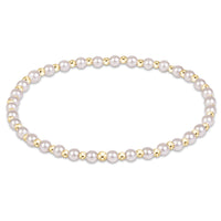 enewton classic grateful pattern bead bracelet - pearl, 3mm