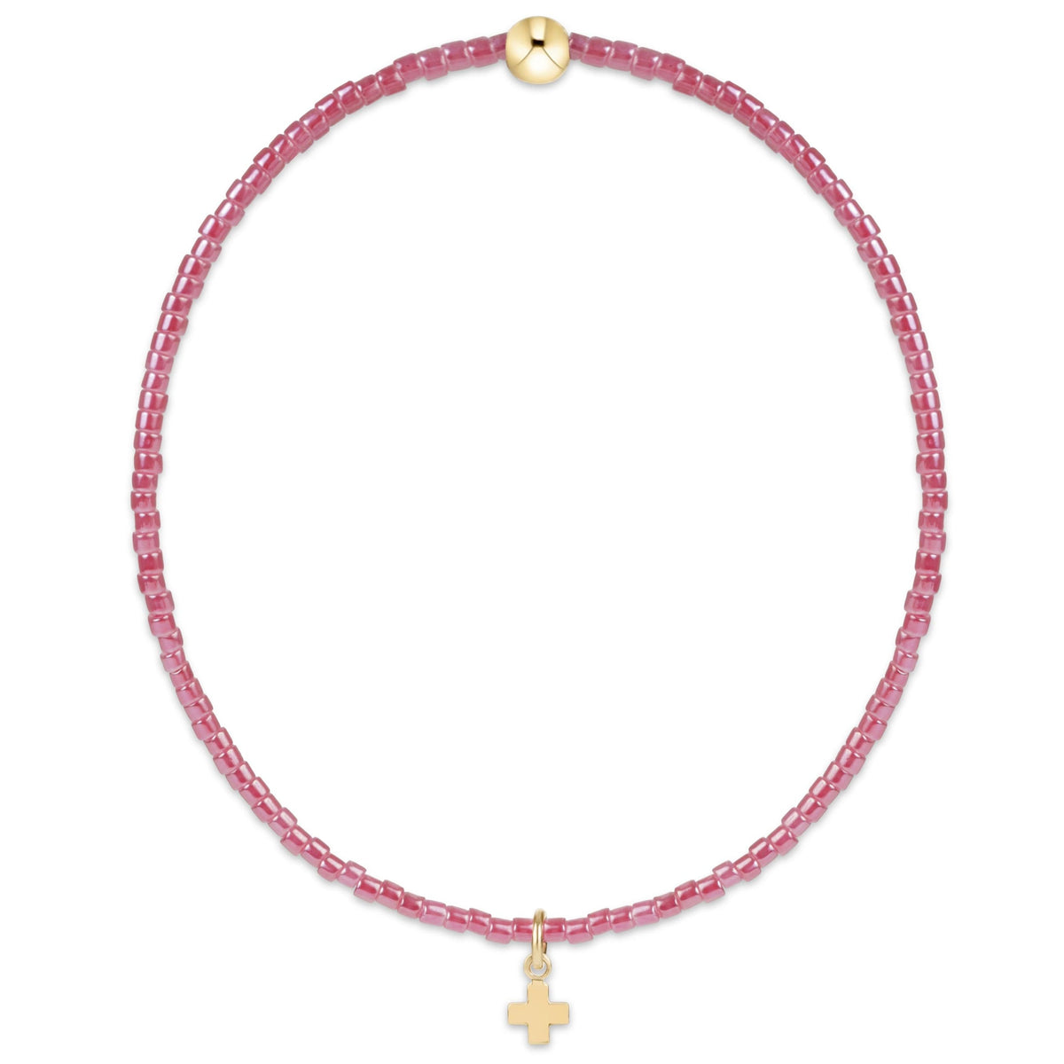 enewton Hope Classic Signature Cross Small Gold Charm FW26 Colors, Pink Champagne