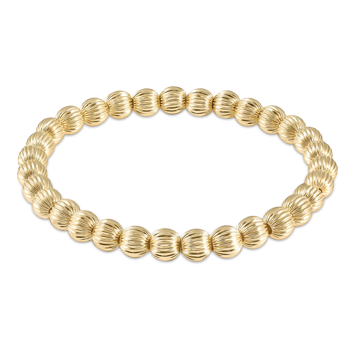 Extends Dignity 6mm Gold Bead Bracelet