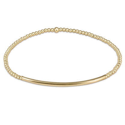 classic gold bead bracelet - bliss bar gold