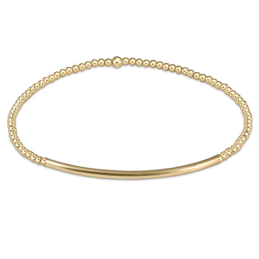 classic gold bead bracelet - bliss bar gold