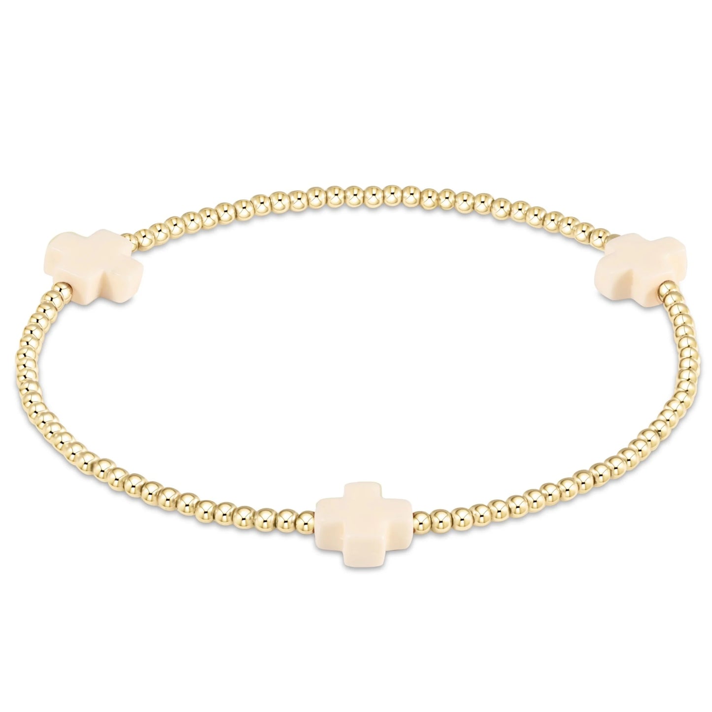 color signature cross 2mm gold bracelet - large cross