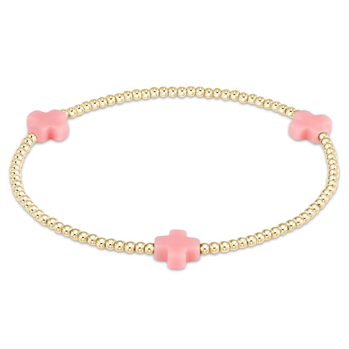 color signature cross 2mm gold bracelet - large cross