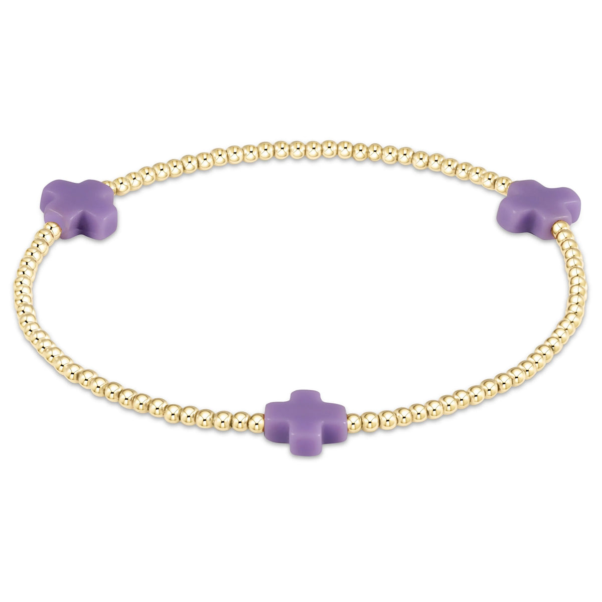 color signature cross 2mm gold bracelet - large cross