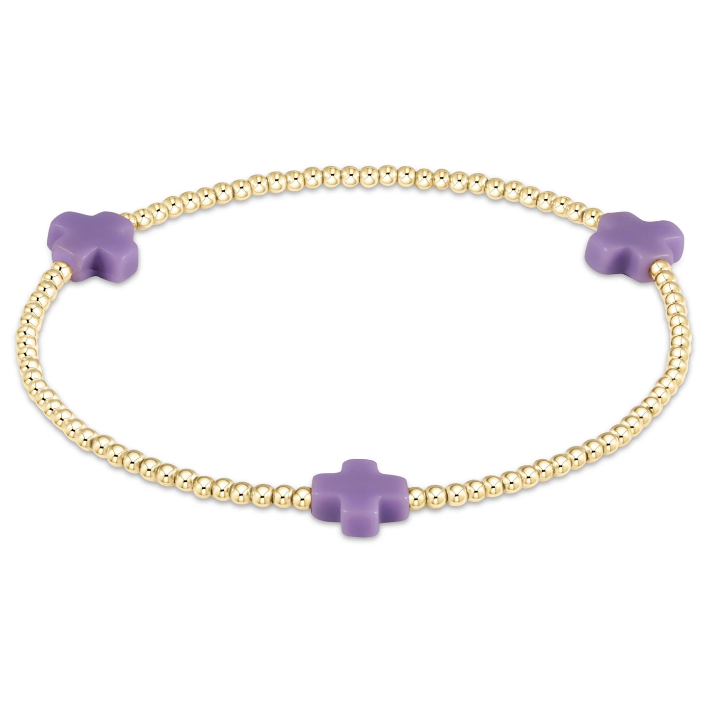 color signature cross 2mm gold bracelet - large cross