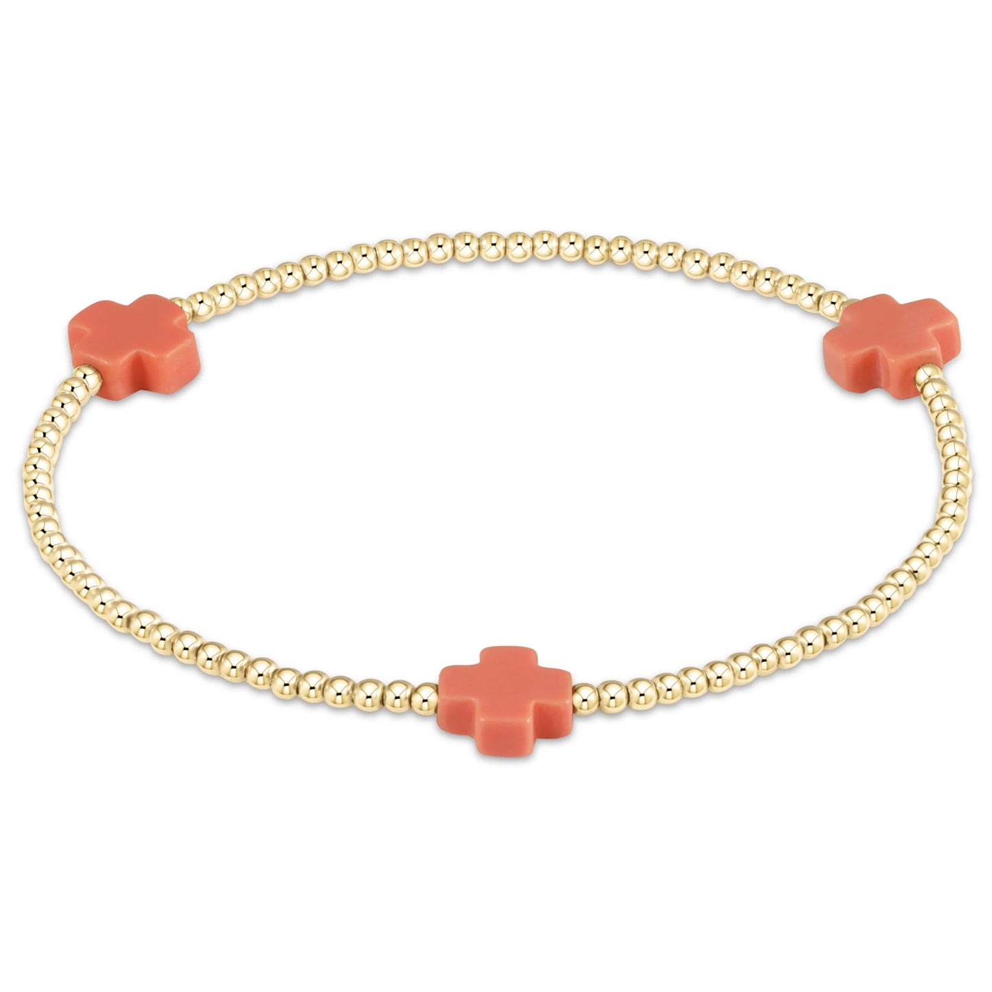 color signature cross 2mm gold bracelet - large cross