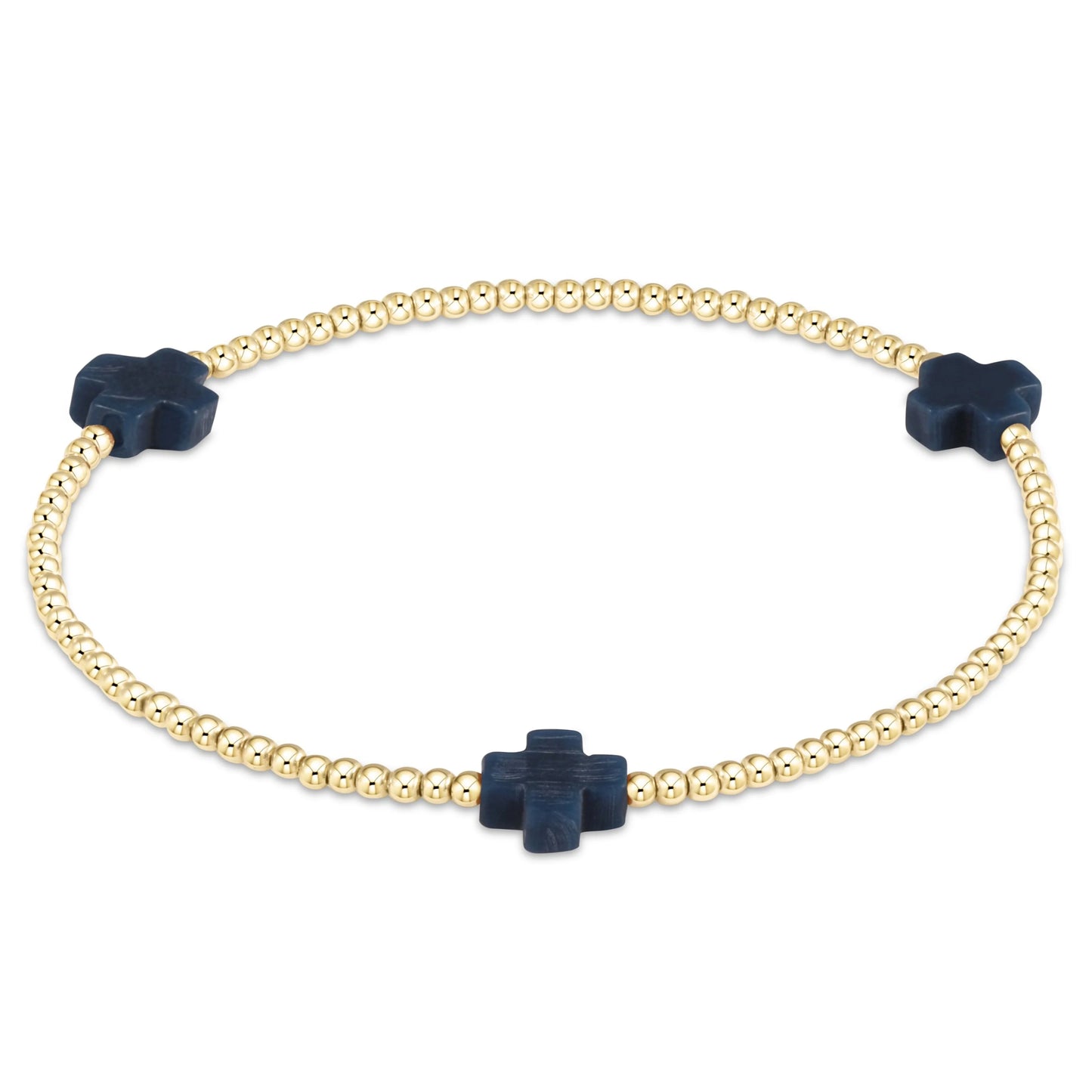 color signature cross 2mm gold bracelet - large cross