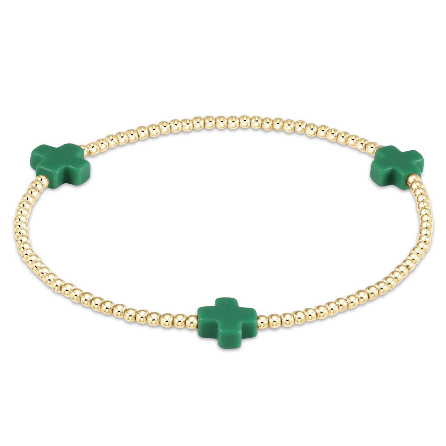 color signature cross 2mm gold bracelet - large cross