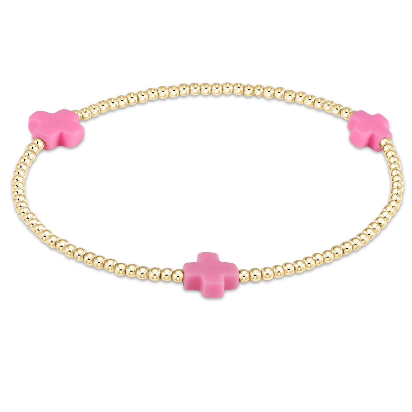 color signature cross 2mm gold bracelet - large cross