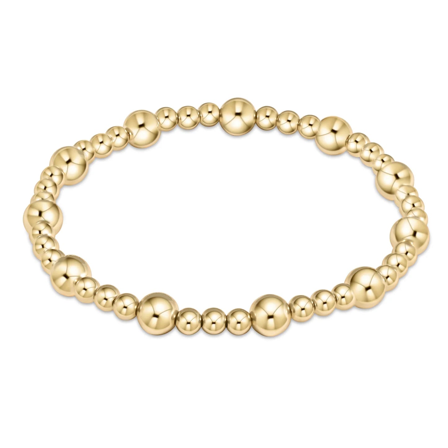Extends Classic Sincerity Gold Bead Bracelet