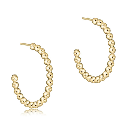 beaded classic 1" post hoop
