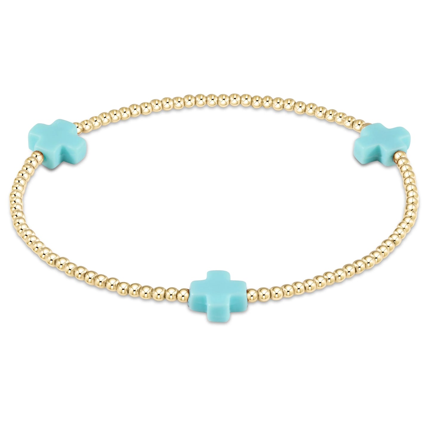 color signature cross 2mm gold bracelet - large cross