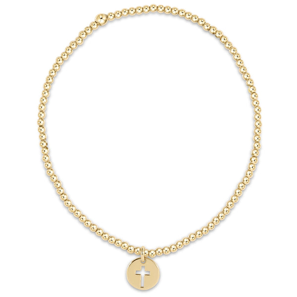 Classic Gold 2mm Bracelet - Blessed Small Gold Disc