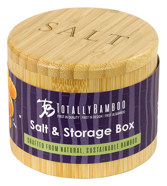 "Salt" Engraved Salt Cellar & Spice Storage Box