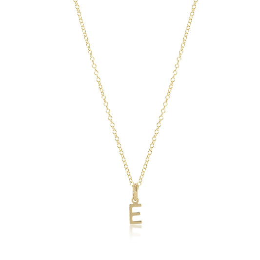 16" Necklace Gold - Respect Gold Charm - "J"