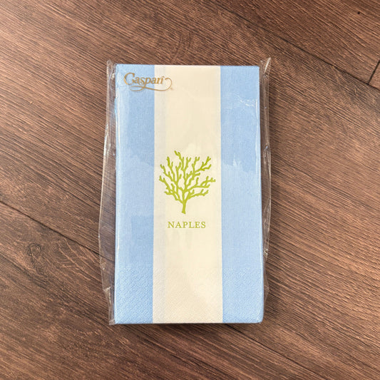 Naples Coral Light Blue Guest Towels