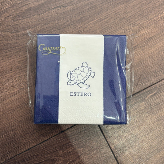 Estero Turtle Navy Cocktail Napkins