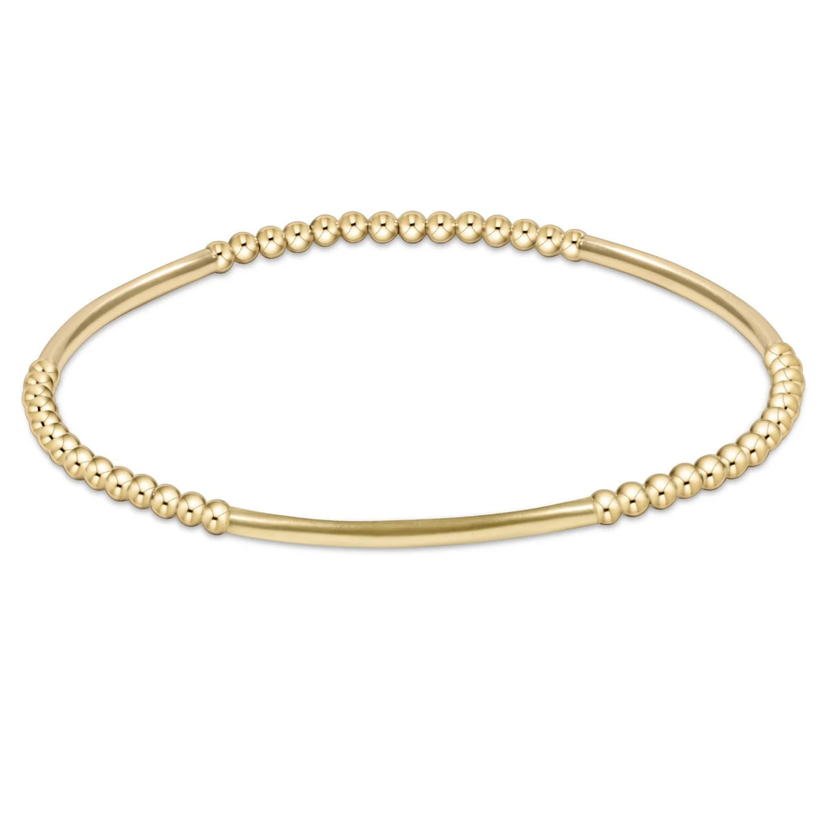 bliss bar gold pattern bead bracelet - gold