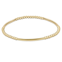 bliss bar gold pattern bead bracelet - gold
