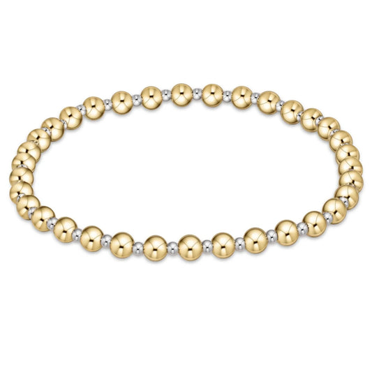 Classic Grateful Mixed Metal Bead Bracelet