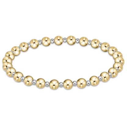 Classic Grateful Mixed Metal Bead Bracelet