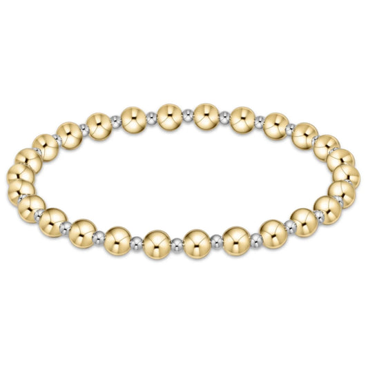 extends classic grateful pattern bead bracelet - mixed metal