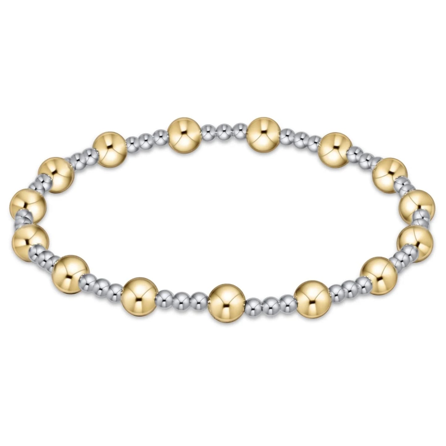 extends classic sincerity pattern bead bracelet - mixed metal