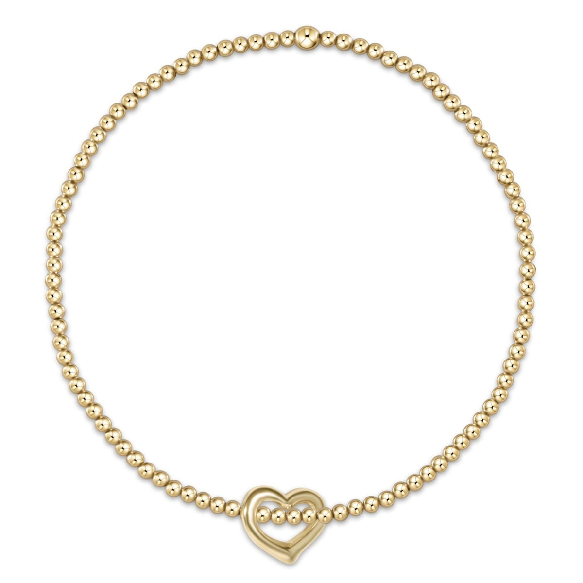 enewton Classic Gold 2mm Bracelet - Love Small Gold Charm
