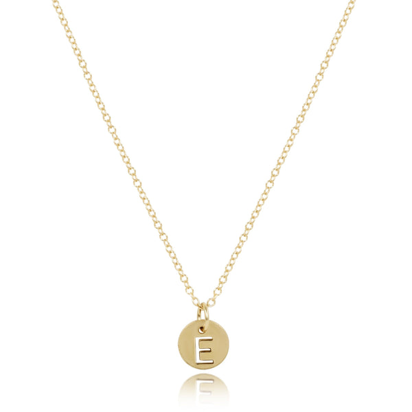16" Necklace Gold - Respect Small Gold Disc - F
