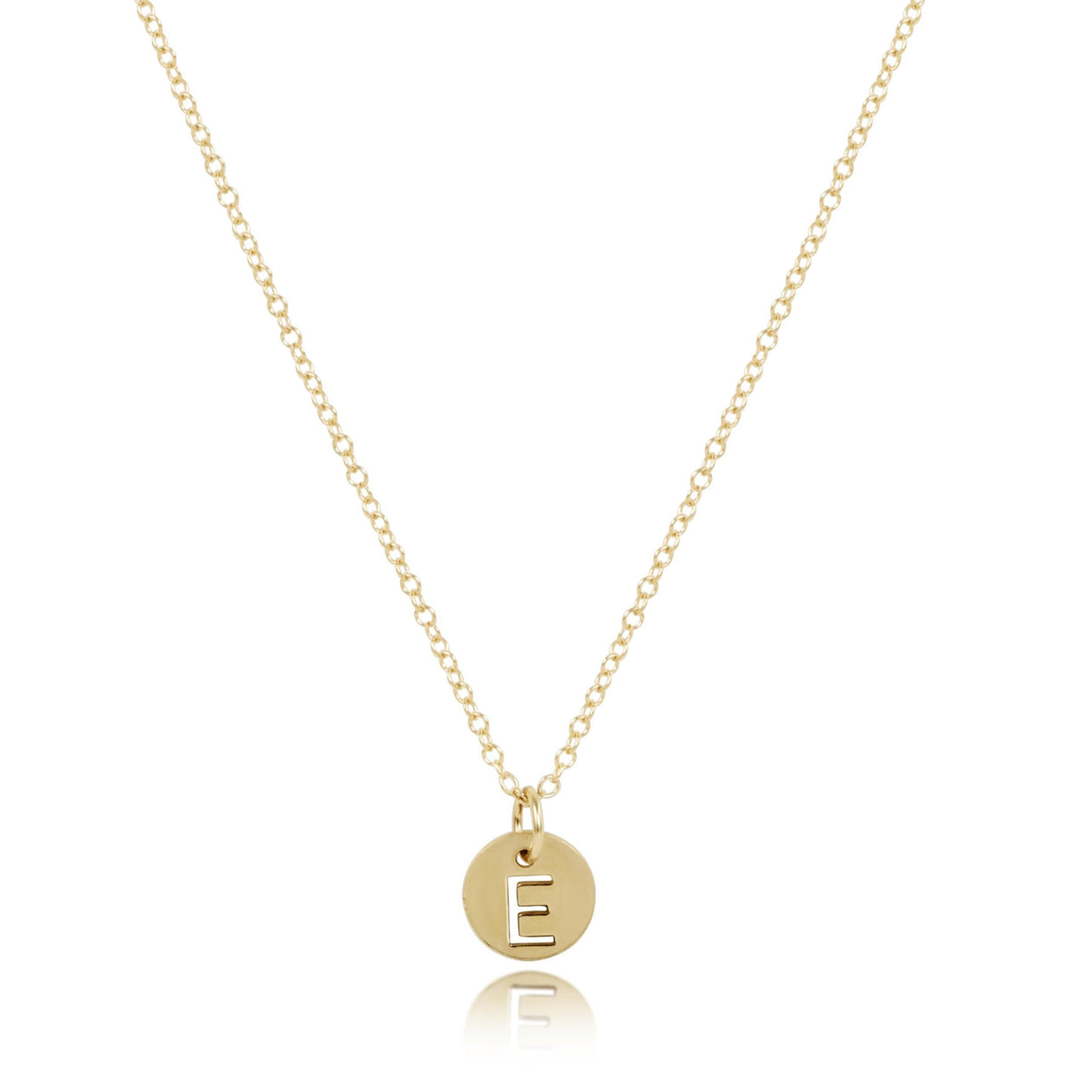 16" Necklace Gold - Respect Small Gold Disc - K