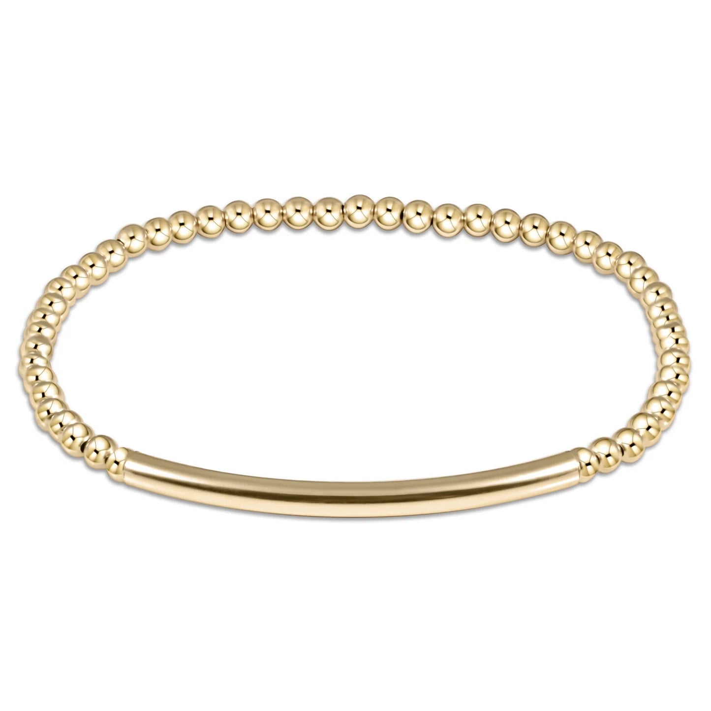 classic gold bead bracelet - bliss bar gold