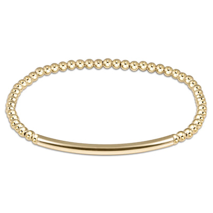 classic gold bead bracelet - bliss bar gold