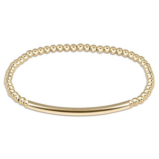 Extends Classic Bliss Bar 3mm Gold Bead Bracelet