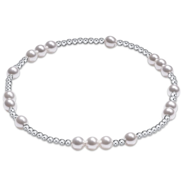 Hope Unwritten Sterling/Pearl Bead Bracelet